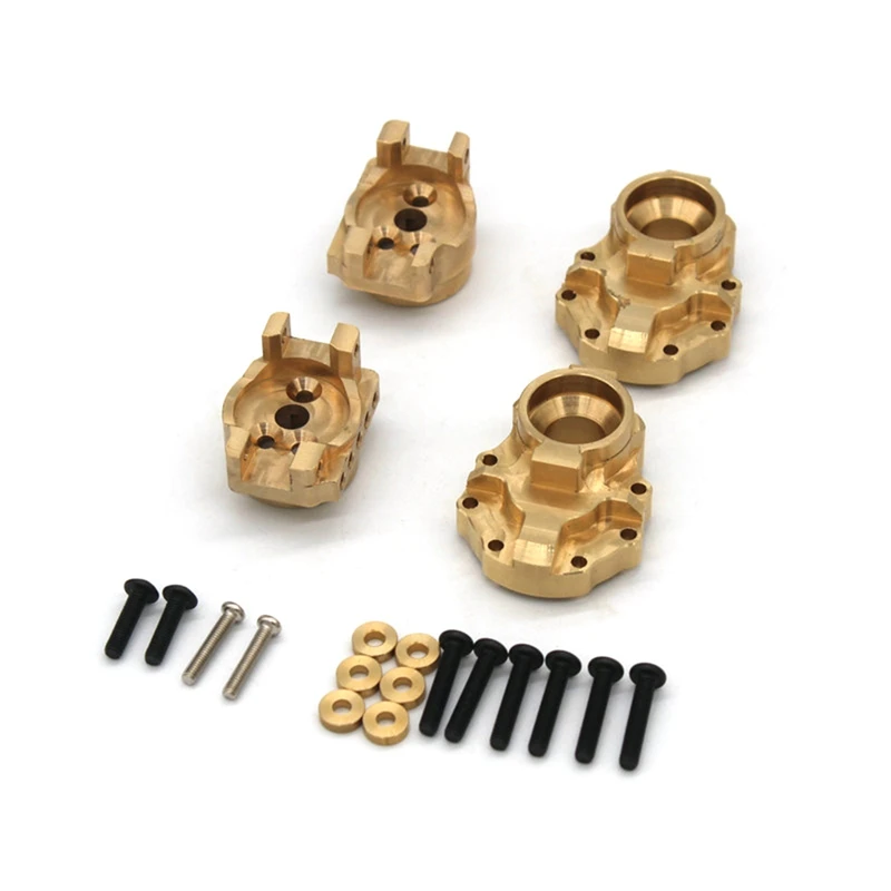 New Brass Rear Portal Drive Axle Housing Hub Carrier Set For 1/10 RC Crawler Traxxas TRX4 TRX6 Upgrade Parts Accessories