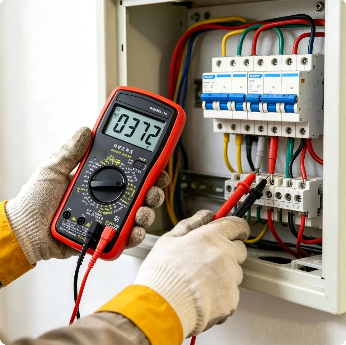 RMS Digital Multimeter NCV Non-Contact Voltage Tester, AC/DC Voltage, Current, Ohm, Capacitance, Rechargeable, Electrical