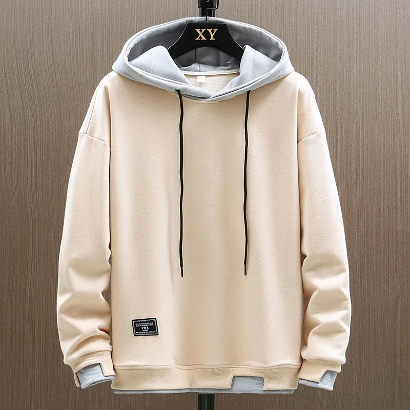 Loose Casual Long Sve Hoodie for Men Spring Autumn Wear Resistant Dirtproof Comfortable Youth ular Basic Sle Hat Incl...