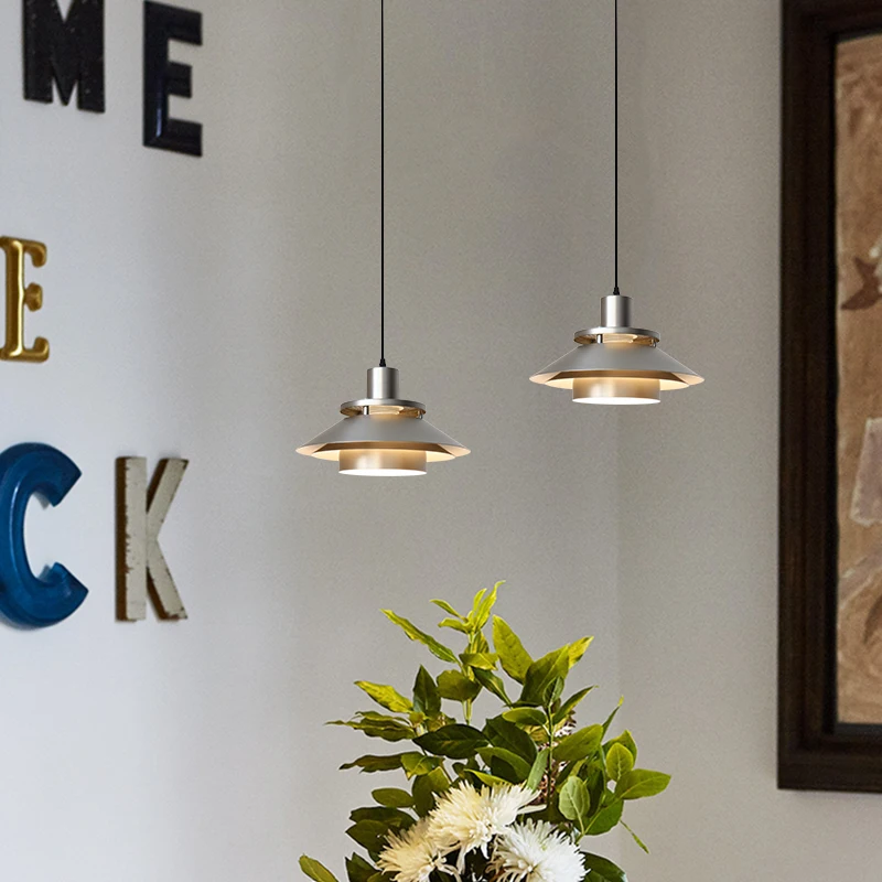 Nordic Designer Creative Pendant Lights LED Bedroom Bedside Corridor Restaurant Bar Counter Cafe Tapered Minimalist Hanging Lamp