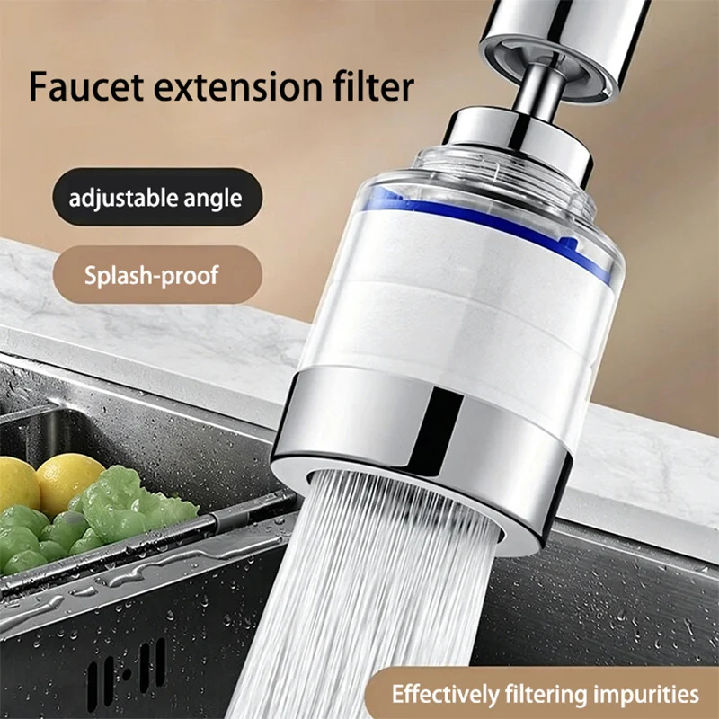 

Household Faucet Extender Universal Anti-splash Head Water Nozzle Filter Purified Water Booster Basin Shower Filter