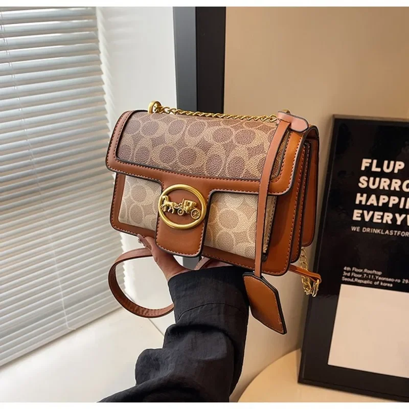 

Классическая элегантная кожаная сумка-мессенджер для женщин, сумка через плечо, дизайн популярных сумок люксового бренда