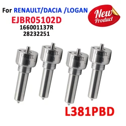 4PCS ORLTL EJBR05102D Fuel Injector Nozzle L381PRD Diesel L381PBD For Renault 166001137R DACIA LOGAN 28232251 Euro 4