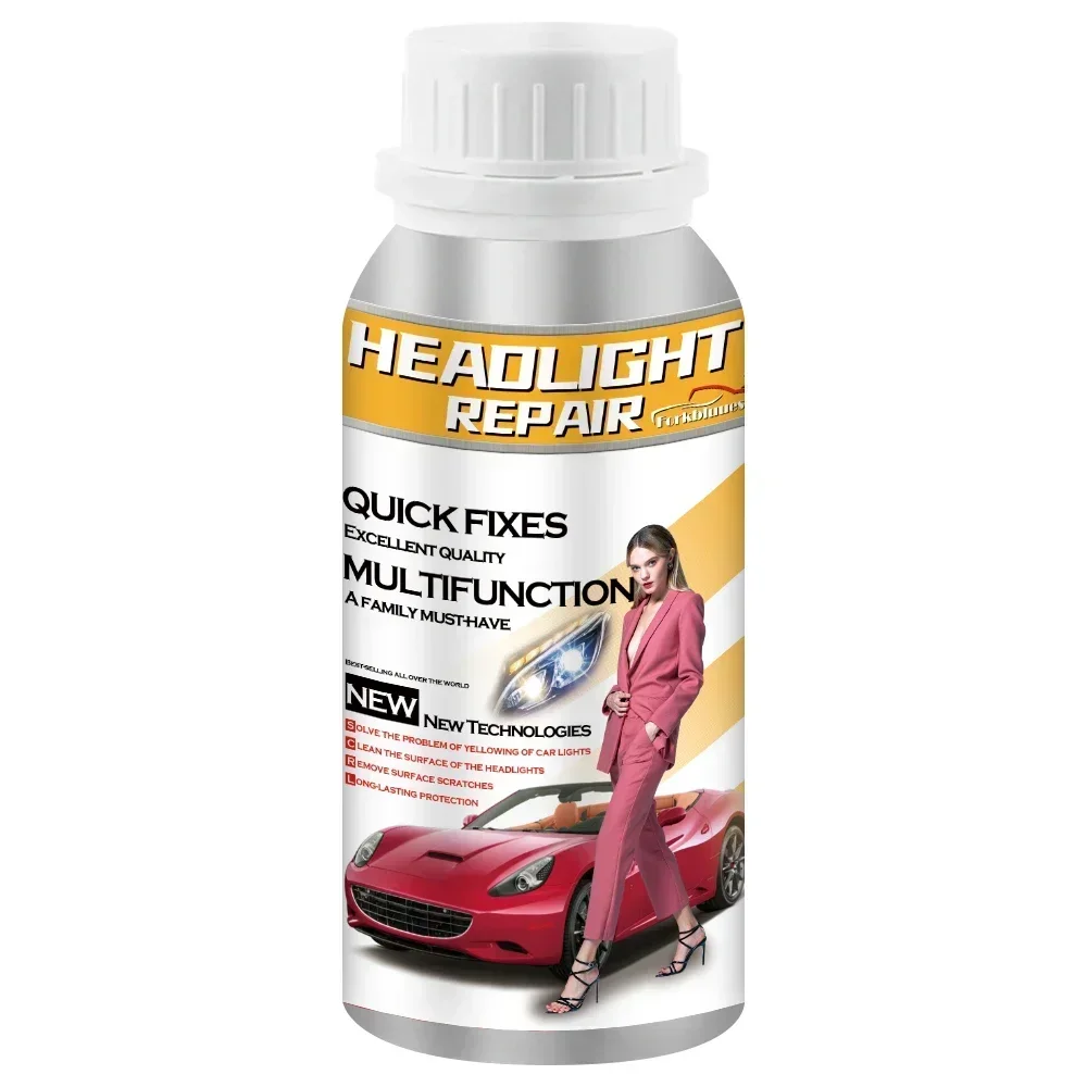 

800ml Headlights Liquid Polymer Headlight Chemical Polish Repair Fluid Refurbishment Scratch Repair Polishing Headlights Kit