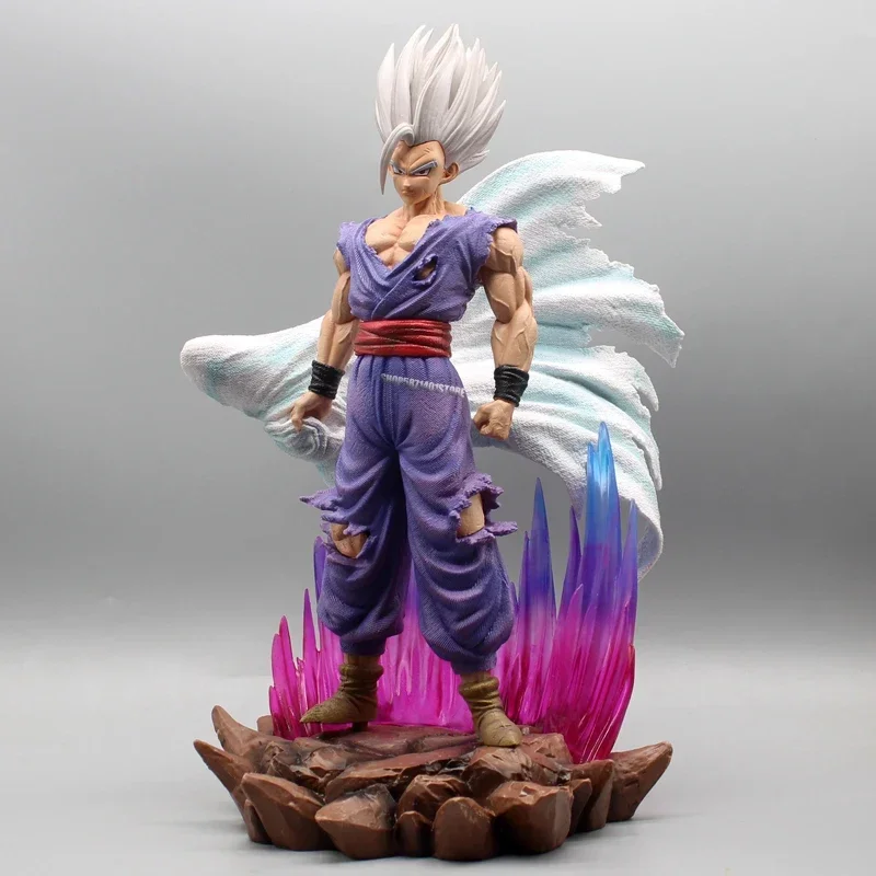 

Anime Dragon Ball Figure White God Berst Son Gohan Action Figure Cloak 36cm PVC Statue Figurine Model Collectible Toys Gifts