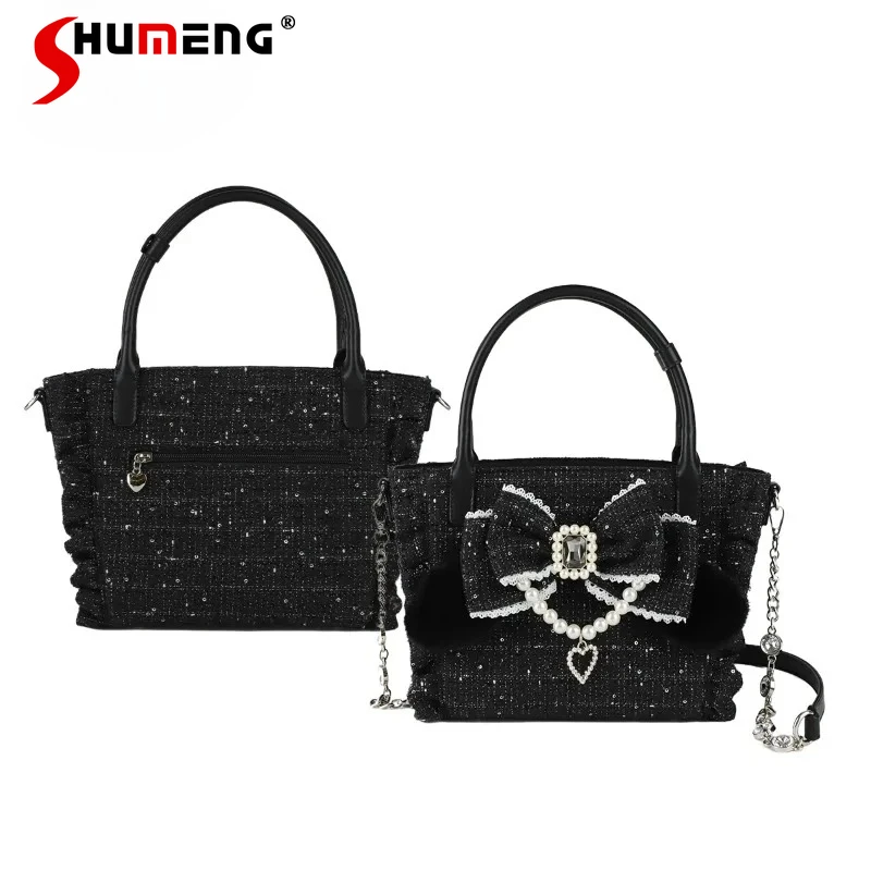 

Soft Girls Shopping Bags Popular New Original Japanese Mass-Produced Lolita Style Lace Classic Handbag Crossbody Bag For Ladies