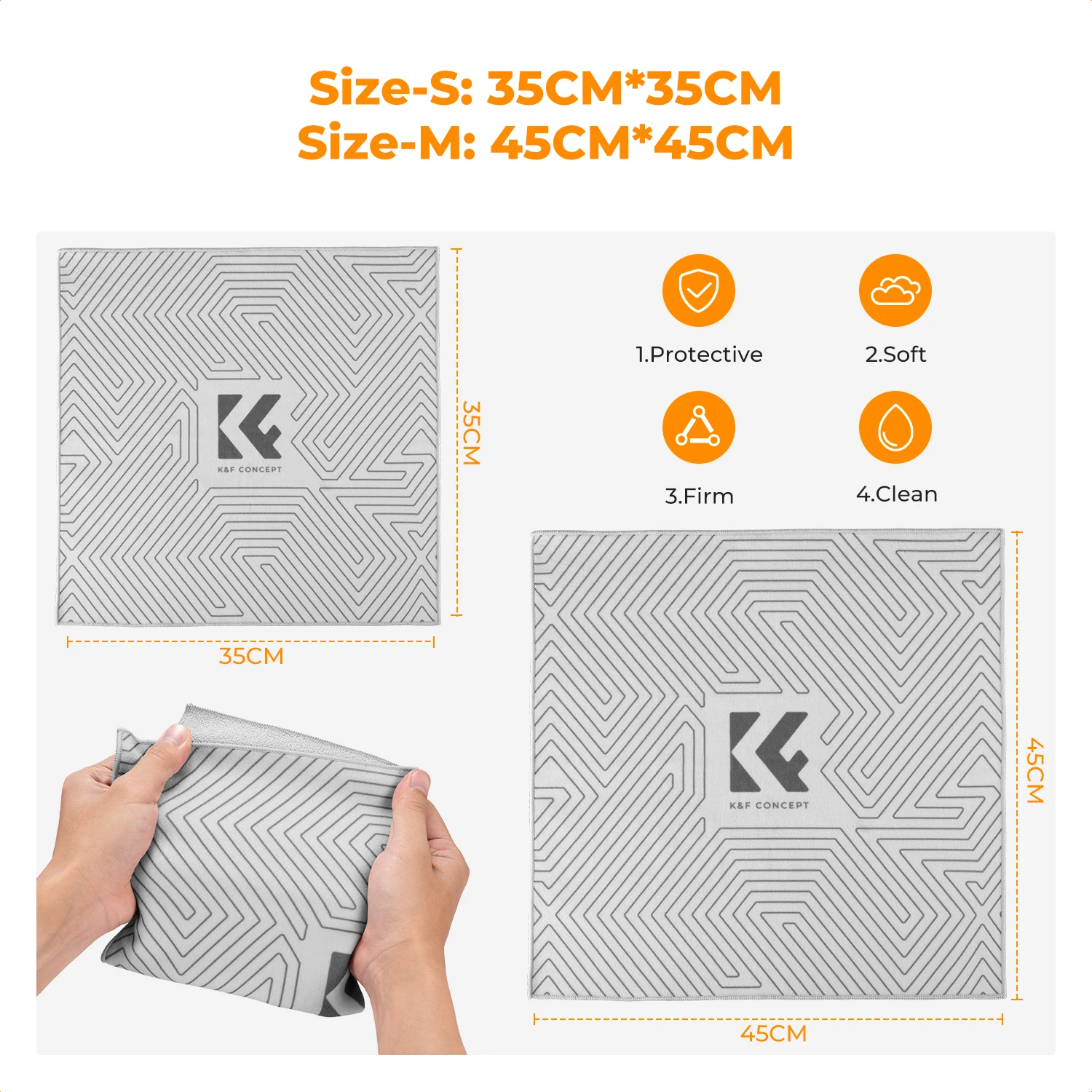 K&F CONCEPT 2 Pack Foldable Lens Camera Protective Wrap Anti-scratch Lens Protector Magic Self-Adhesive Cloth DSLR Camera Wraps
