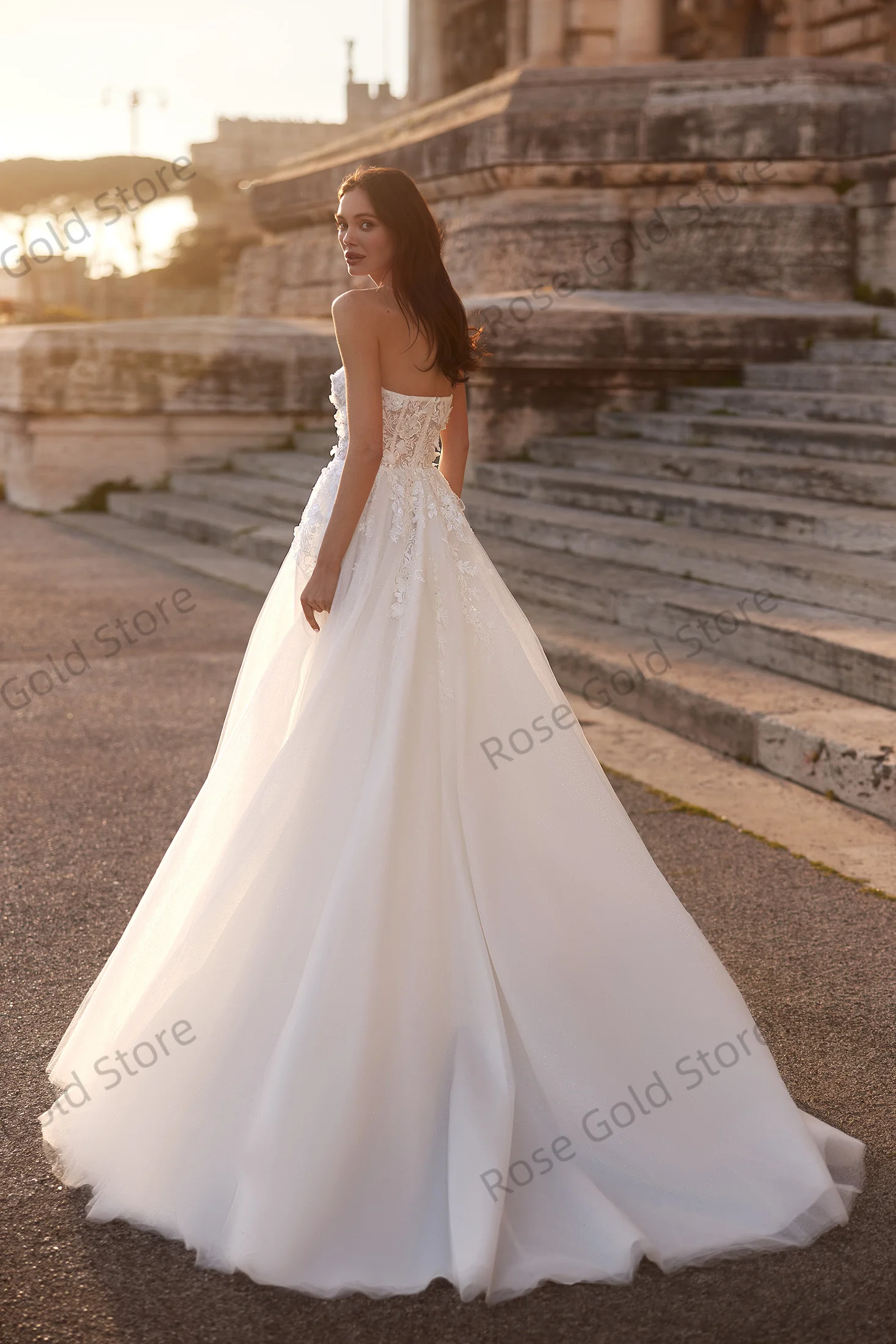 فستان زفاف عصري وردي للمرأة على شكل قلب بدون أكمام فيستدو دي نوفيا بودا طويل مزين بالدانتيل مخصص رداء دي سواريه