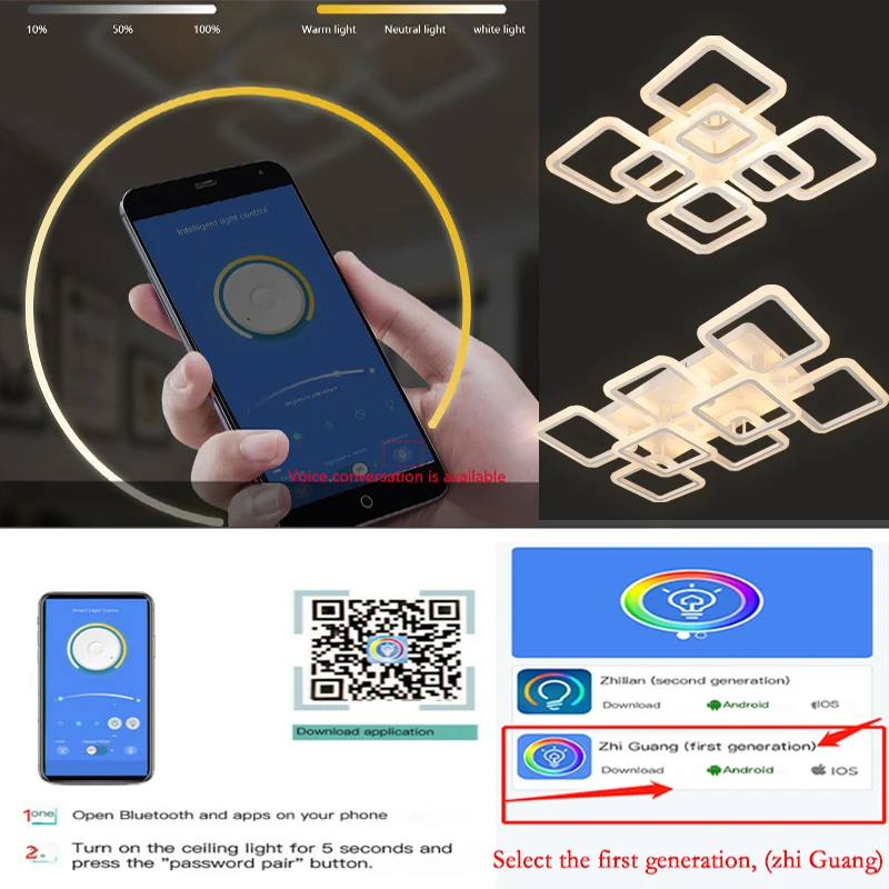 يستخدم Led ضوء السقف الثريا في غرفة نوم المطبخ مطعم غرفة المعيشة الذكية التحكم عن بعد الإضاءة مصباح قلادة داخلي