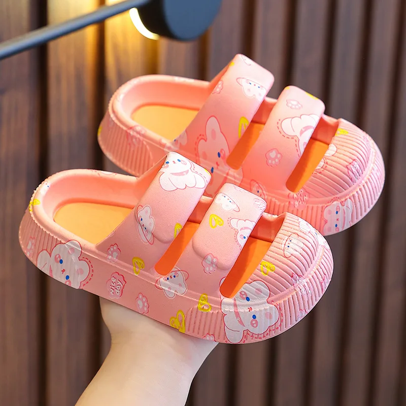 Pantuflas Kid Platform Slippers 2023 Summer New Boy Beach Shoes Girl Princess Sandals Home Shoes Bathroom Kid Shoes Flip Flops