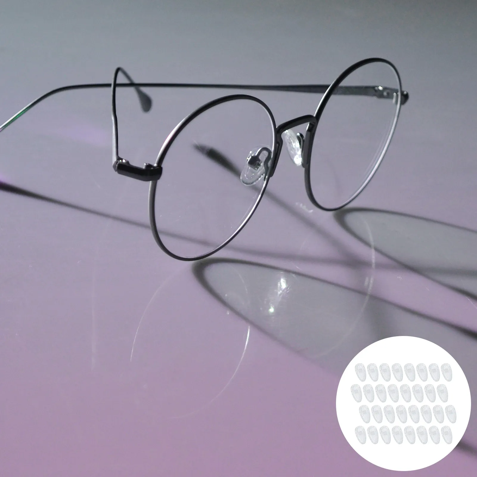 

25Pairs Silicone Nose Pads Eyeglasses Comfortable Durable Replacements Soft Non-Skid Nose Cushions for Glasses