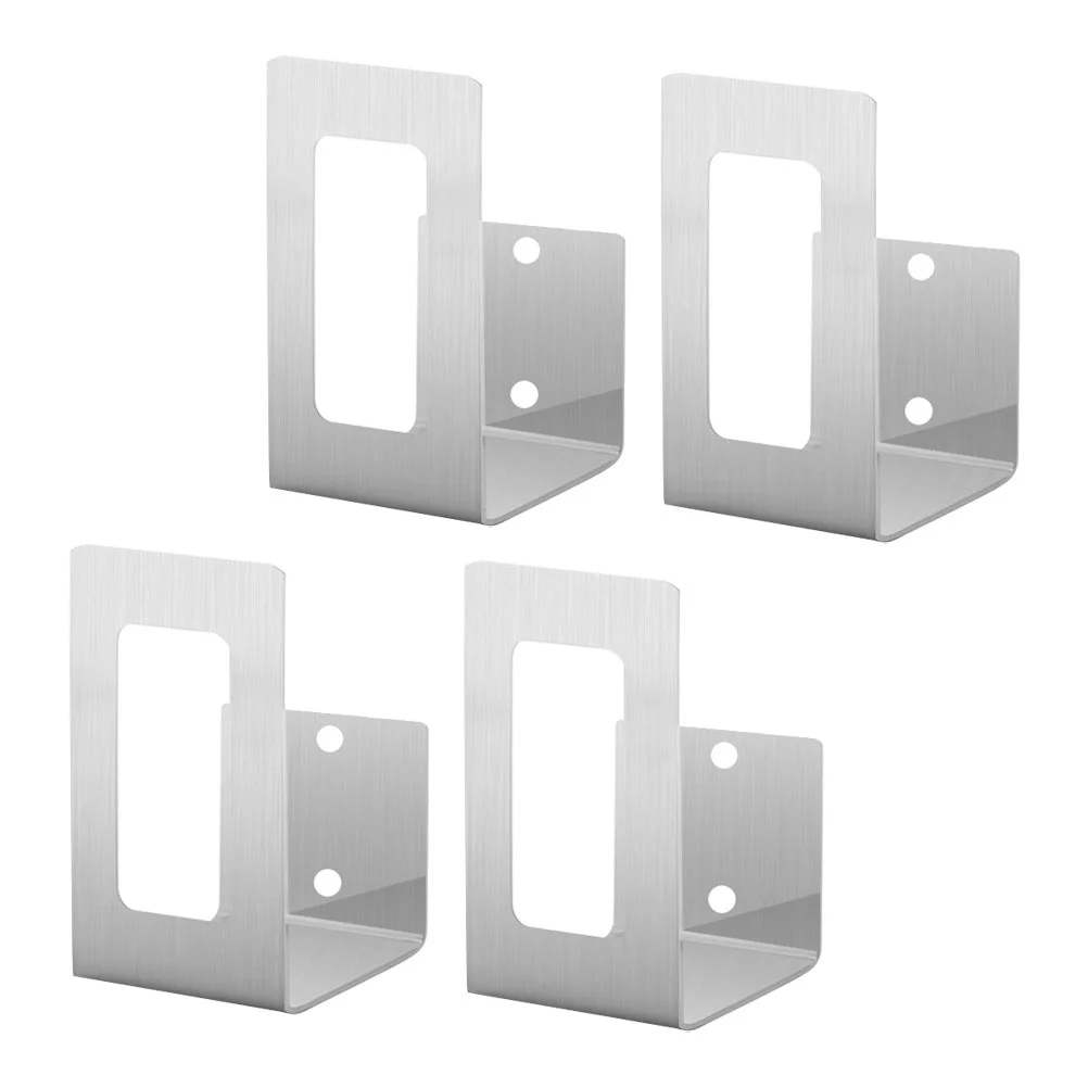 

4 Pcs Pot Lid Holder Chopping Board Shelf Bracket Pan Cover Racks Stainless Steel Holders Wall Mounted Organizers Cutting