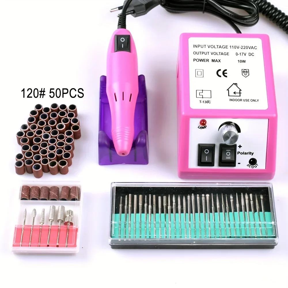 Kit fresa per manicure elettrica per trapano per unghie da 20000 giri/min per smalto gel Strumenti per manicure professionali Attrezzatura per salone