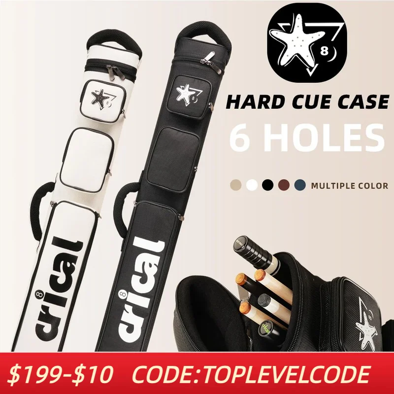 

CRICAL 2 X 4 Billiard Cue Case Holds 4 Shafts & 2 Butts, Soft-Padded Shoulder Straps & Handle, Perfect for Adults