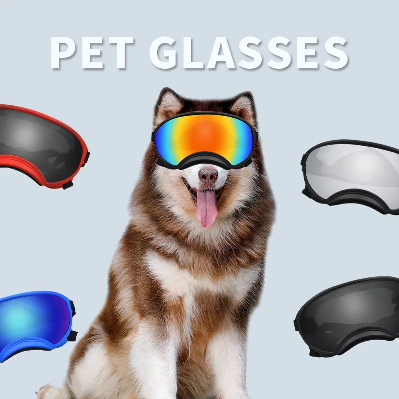 Dog Pet Glasses Outdoor Dog Fashion Sports Sunglasses Adjustable Strap for Travel Skiing and Anti-FogPet Goggles