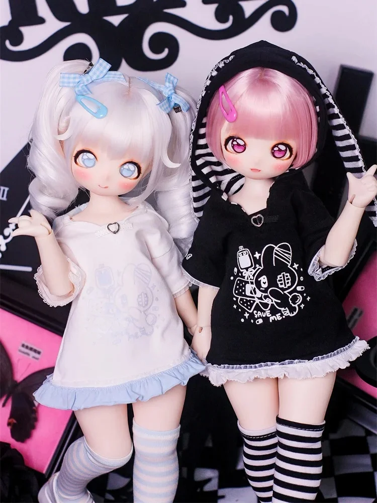 

Одежда для кукол BJD для кукол 1/4 MSD MDD, аксессуары, толстовка, топ, футболка, платье для куклы, подарок, одежда «сделай сам» (только верх, без куклы)