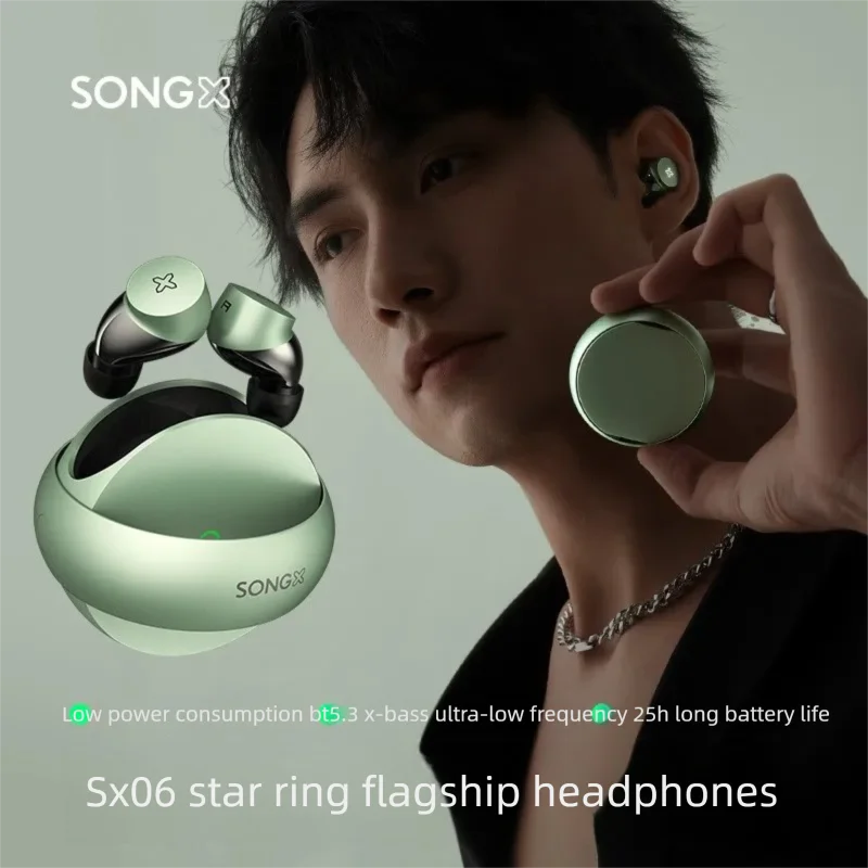 

SONGX Bluetooth Headphones, Wireless ENC Active Noise Cancellation in-ear Gaming, Sports, Running and Music Headphones