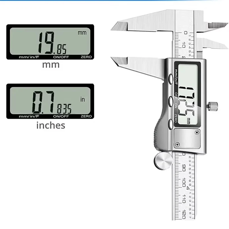 Digital Vernier Caliper Stainless Steel Caliper 0-150MM 6 Inch 0.01mm Digital Display Electronic Ruler Length Measuring Diy Tool