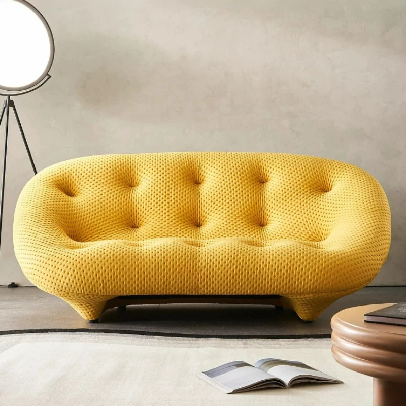 

Home Designer small apartment Italian shell shape fabric sofa living room sofas and seating couch 200cm armchair furniture