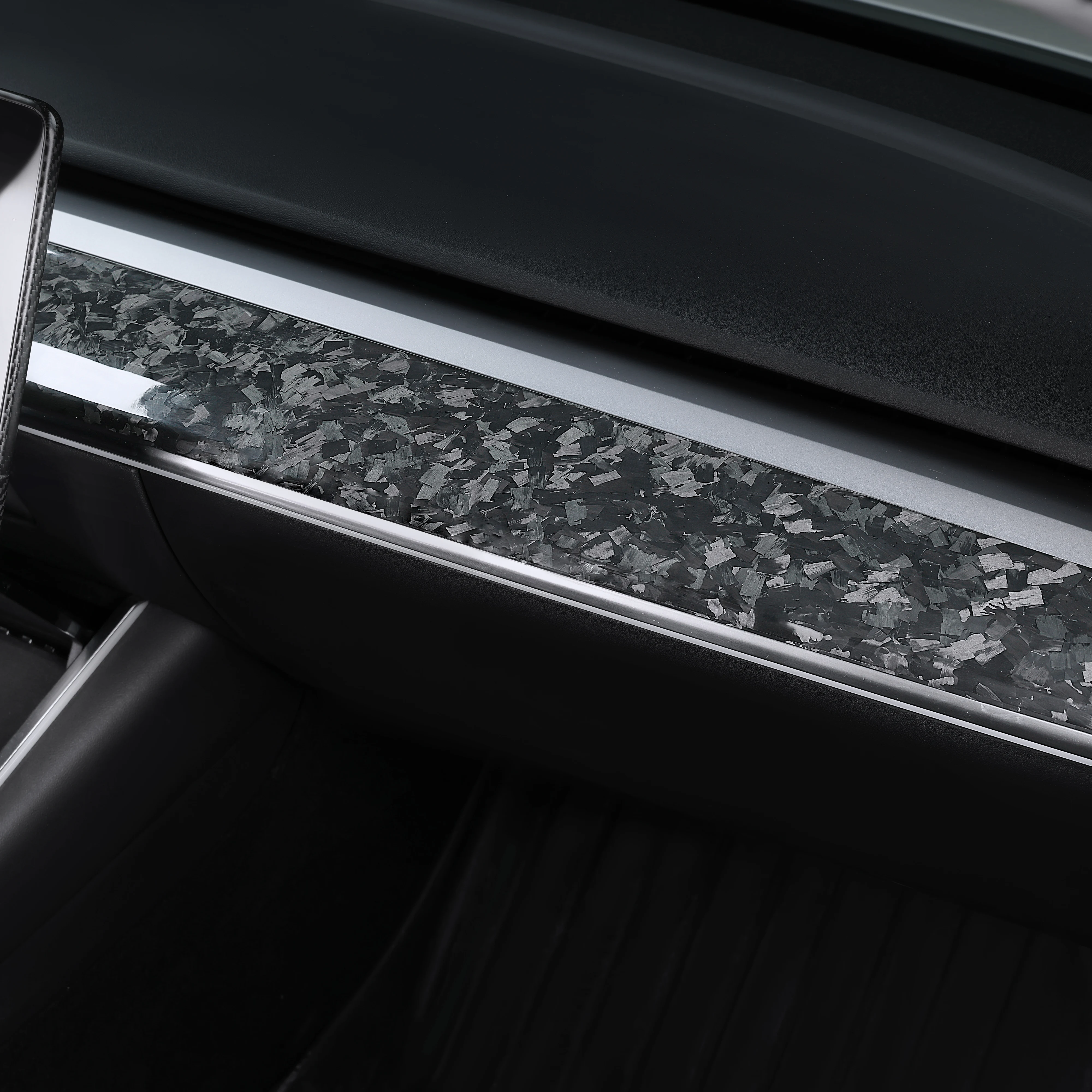 Per Tesla Model 3 /Model Y copertura del cruscotto in vera fibra di carbonio 2017-2023 Dash accessori interni per auto, rimodellare interni