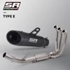 オートバイ用の完全な排気システム,マフラー,変更されたフロントリンクパイプ,cfmoto,675sr,675r,675nk,51mm 1
