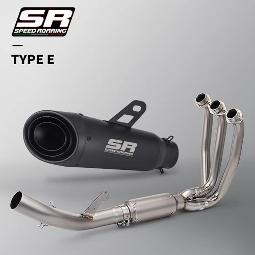 オートバイ用の完全な排気システム,マフラー,変更されたフロントリンクパイプ,cfmoto,675sr,675r,675nk,51mm