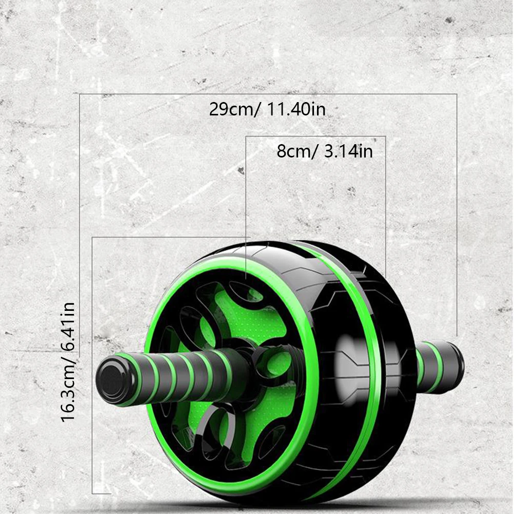 Rodillo de ejercicio Abdominal, tubo de acero resistente, rueda de Pvc gruesa, herramienta de entrenamiento de fuerza central para hombres, mujeres y principiantes, 1 Uds.