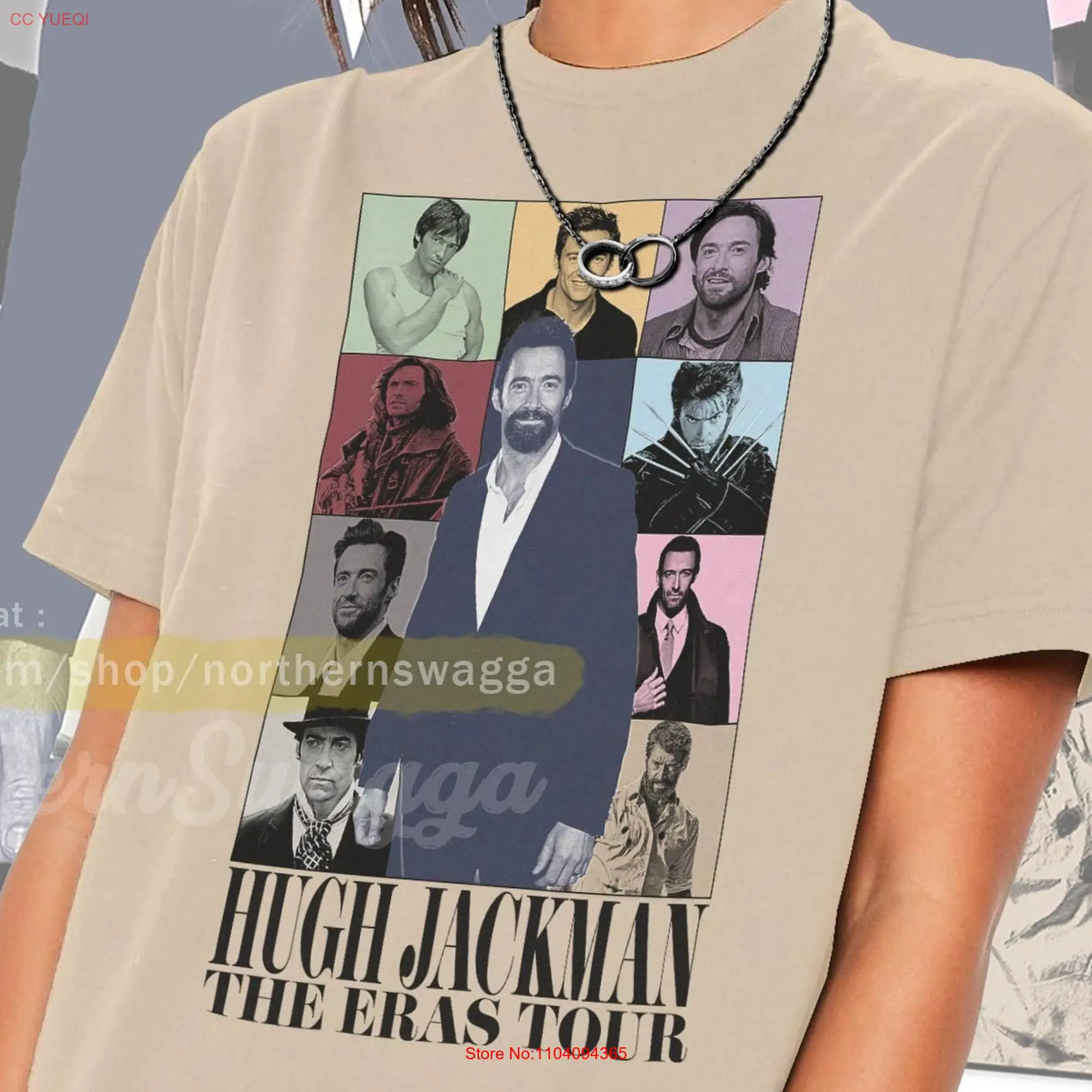 Maglietta tour di zhugh jackman cool fan art t anni \'90 poster 662 tee maniche lunghe o corte