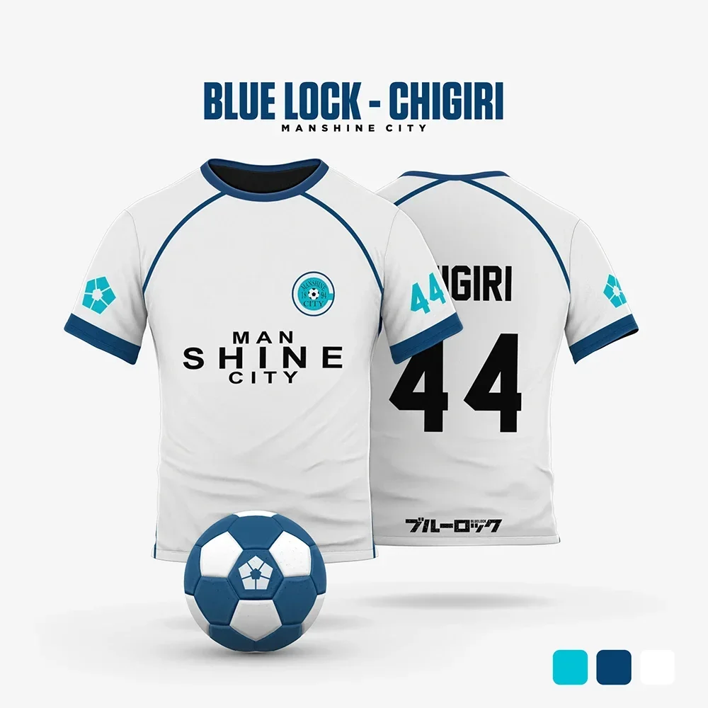 Blue Lock Manshine City White Cartoon Anime Cosplay Men Jersey Summer Short Sleeve Children Tee Tops 2025 Fashion Women T-shirt