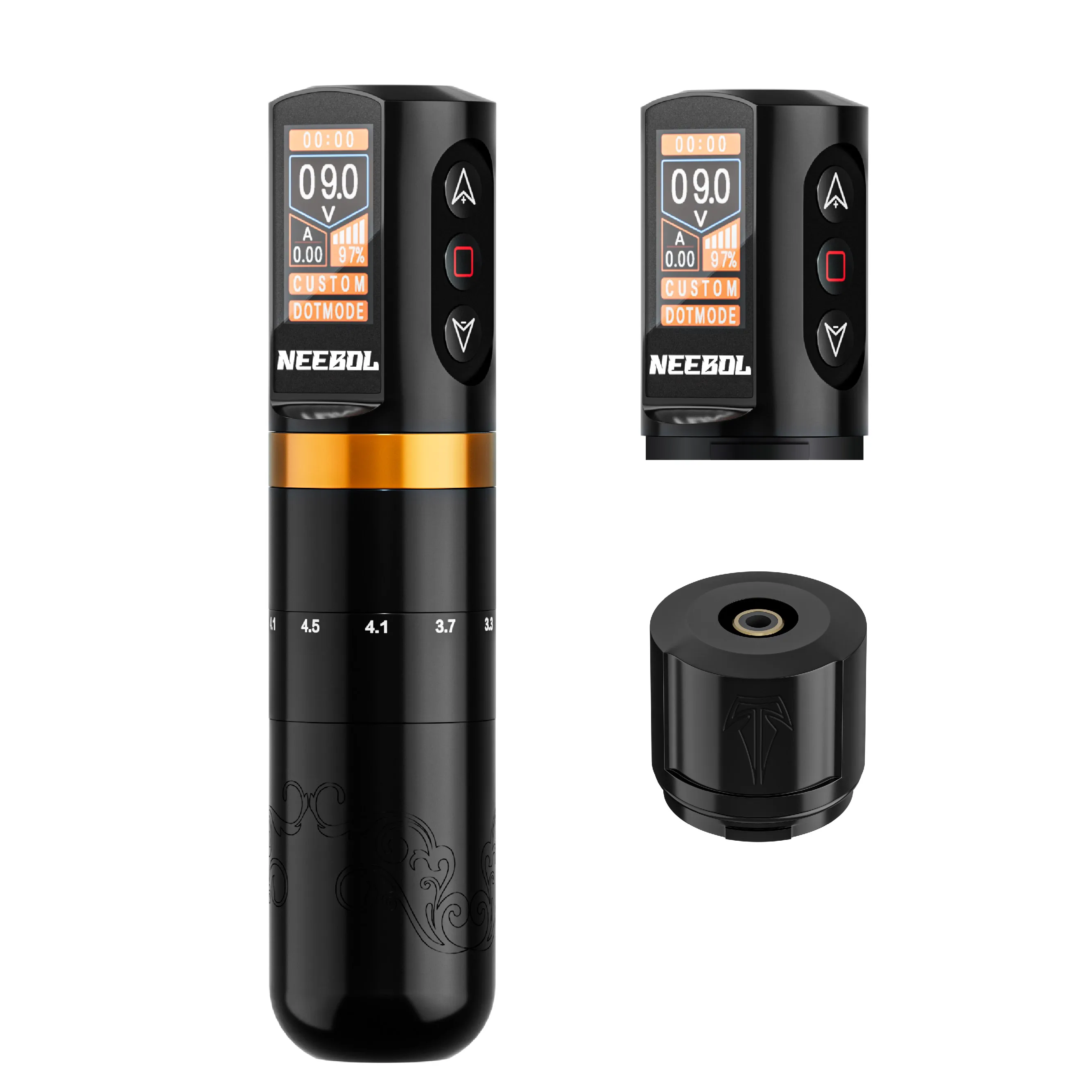 

Neebol Wireless Tattoo Gun Dual Tattoo power LED Display Screen High-end Tattoo Equipment 8 Hour Battery Life Extra Battery Gift