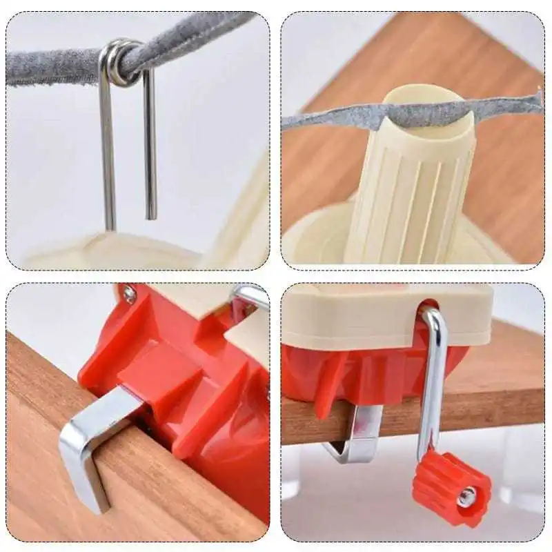 เครื่องม้วนไหมพรมแบบใหม่สำหรับใช้ในบ้าน เครื่องม้วนด้ายแบบมือหมุน เครื่องม้วนไหมพรมขนาดเล็กแบบทำมือ เครื่องม้วนไหมพรมแบบใช้มือ DIY