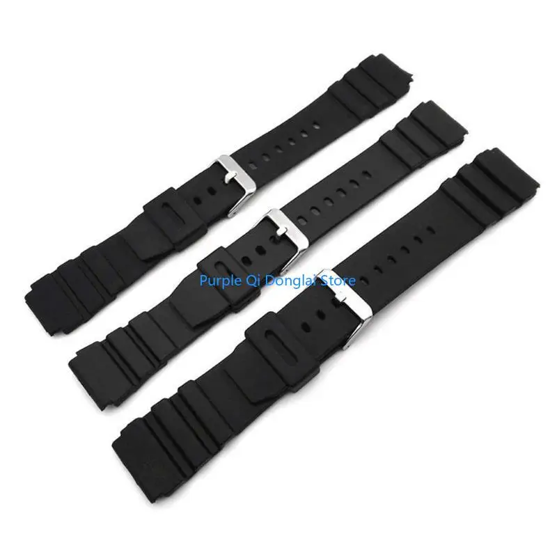 L21E Silicone Rubber Watch Strap Band Deployment Buckle Diver Waterproof 18mm 22mm