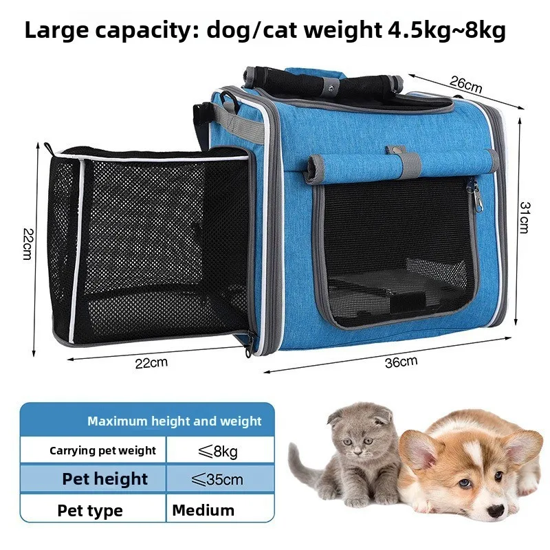 Portable Cat Backpack for Pets Going Out Expandable Car Mounted Small Dog Pet Outdoor Box Bicycle Car Bag