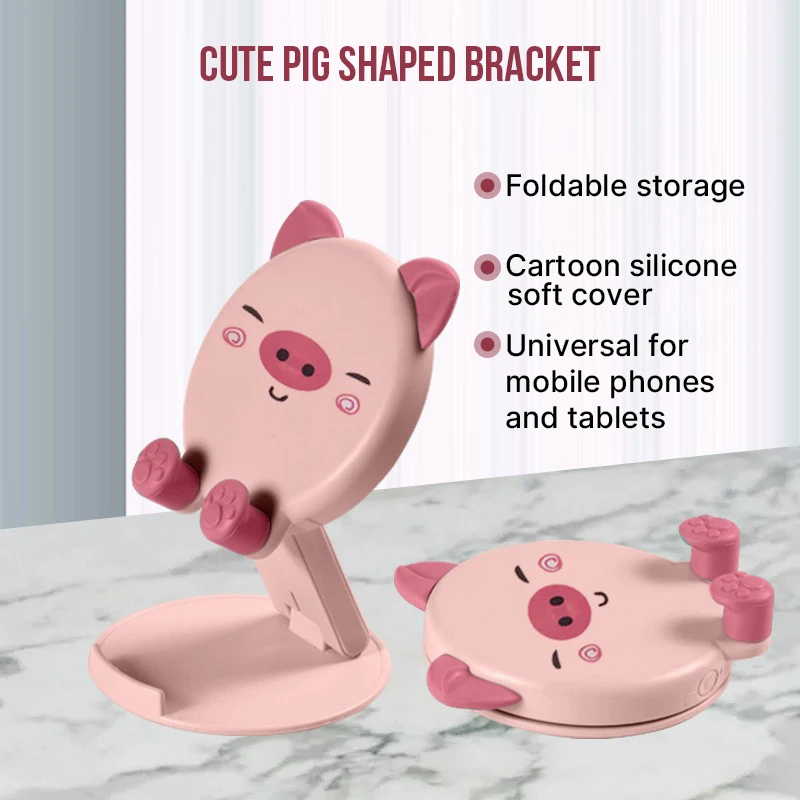 1 шт., милый мультяшный держатель для мобильного телефона, складной маленький портативный многофункциональный регулируемый универсальный ленивый артефакт, новинка