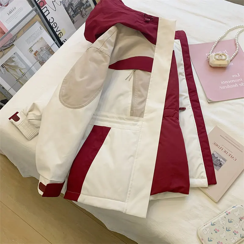 

Ретро корейский свободный тюнет для пар, осенне-зимний хлопковый тюнет для мужчин и женщин, весенний, украшенный на молнии, повседневная мода