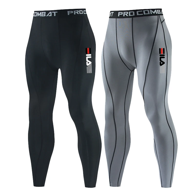 Men Gym Sportswear Muscle Bodybuilding Compression Pants Running Sports Long Pants Jogging Fitness Male Elastic Tights Trousers