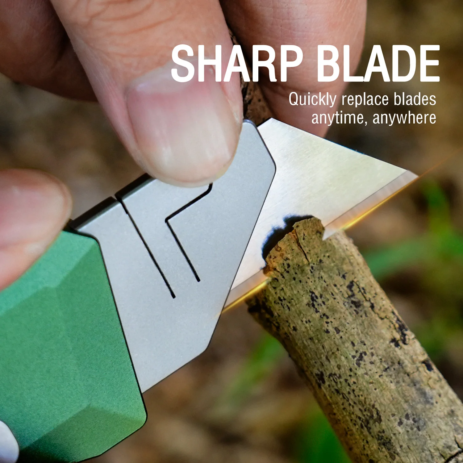 Coltello multiuso in lega di alluminio Multiutensile mini strumento EDC Taglierina per carta Strumento tascabile da campeggio esterno dotato di 10 lame affilate