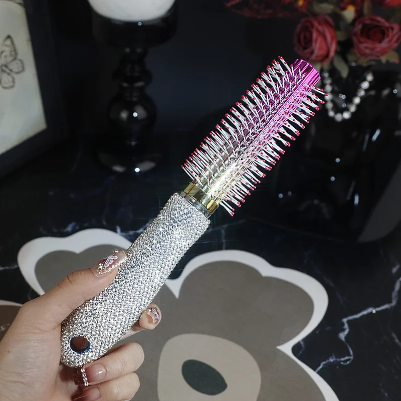 

Diamond-Embellished High-End Long Hair Volumizing Curling Massage For Women, Anti-Hair Loss And Anti-Static Straightening Comb