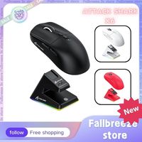 Attack Shark X6 Wireless Gamer Mouse 3-Mode Paw3395 Bluetooth Lightweight Mouse With Charging Dock Rgb Sensor Esports Gamer Mice