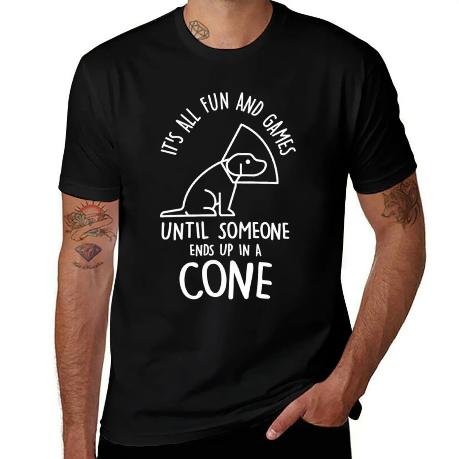 It&39;S All Fun And Games Until Someones Ends Up In A Cone T-Shirt Holiday Casual Short Sleeve Top T-Shirt