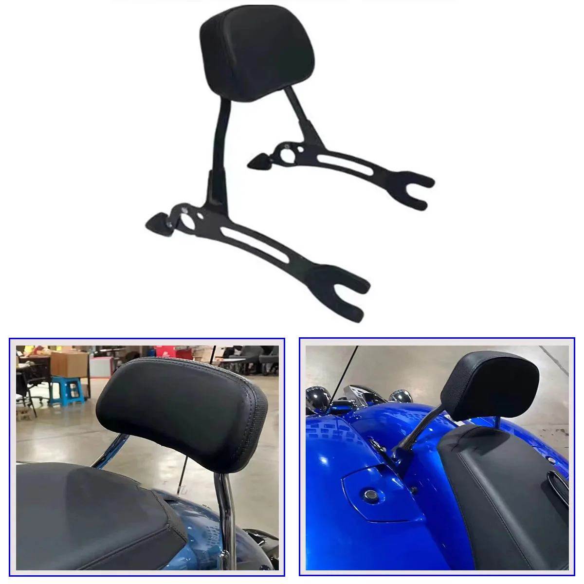For Indian Challenger Chieftain Dark Horse Springfield Roadmaster Motorcycle Adjustable Plug In Passenger Backrest Pad