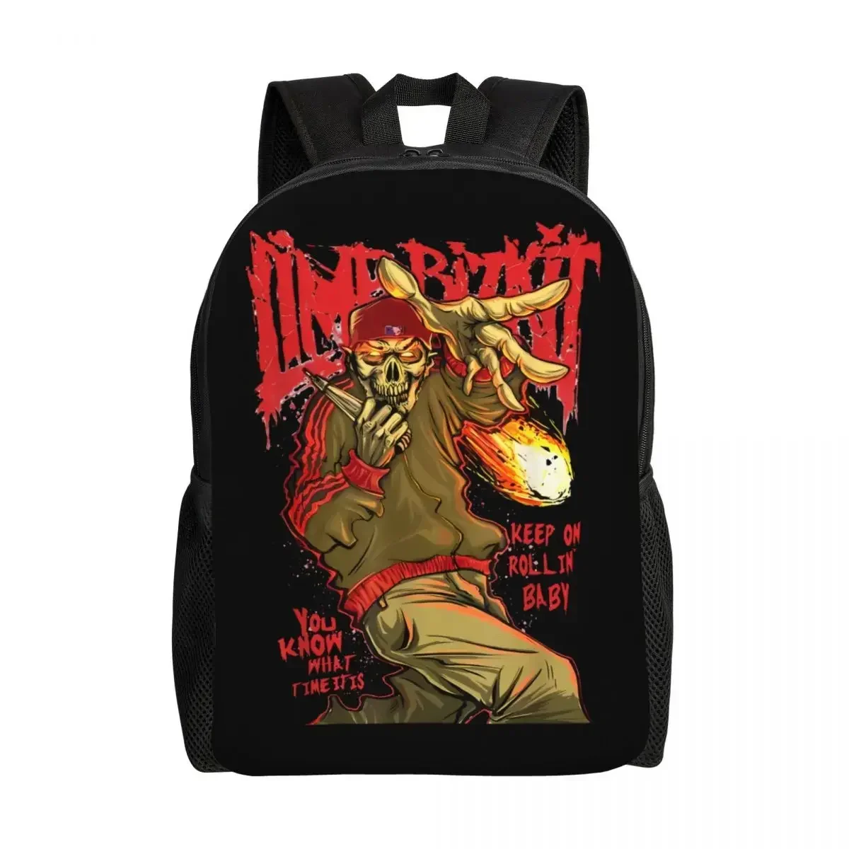 

Custom Fire Bizkits Rap Rock Limp Laptop Backpack Women Men Casual Bookbag for School College Student Bags