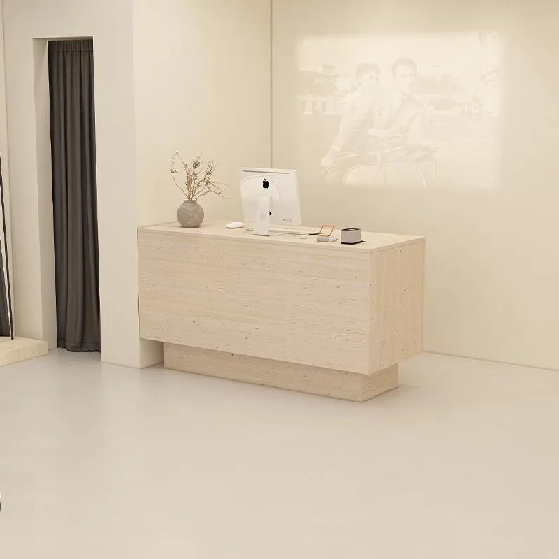 Simple modern clothing store checkout page Women's clothing stone pattern bar barber shop front desk Small Nakajima cabinet stor