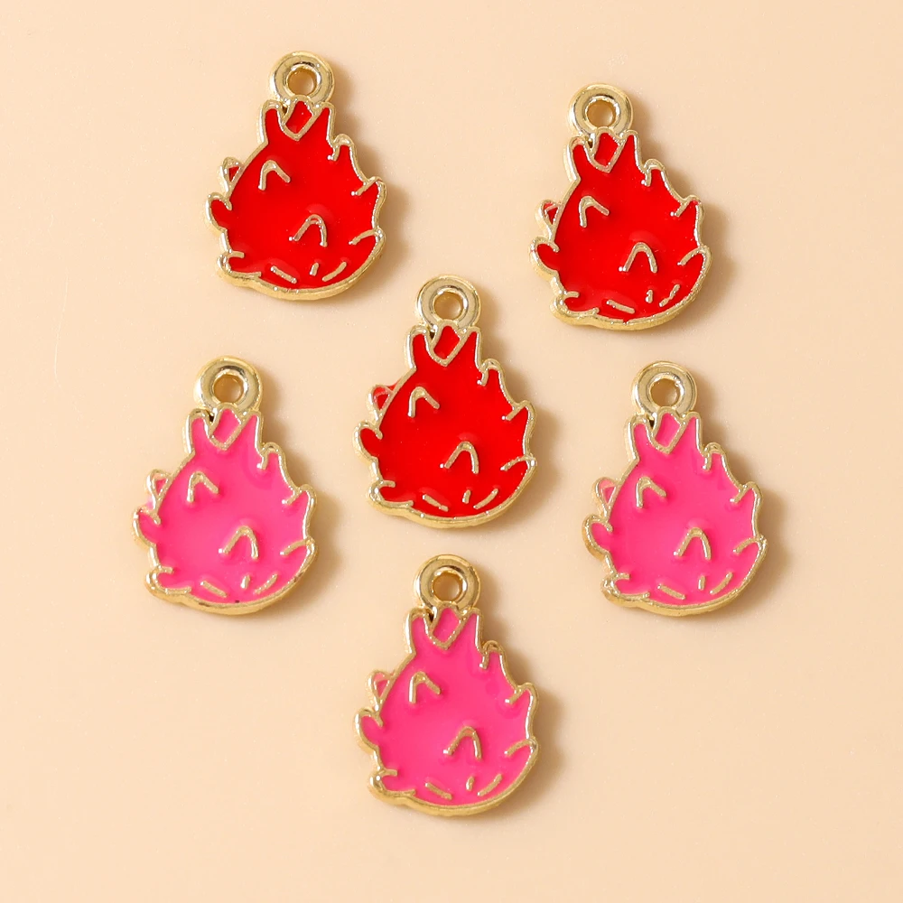 Leslie 20 Stück Niedliche Pitaya-Drachenfrucht-Anhänger für Niedliche Ohrringe, Armbänder, Halsketten, Anhänger, DIY-Schmuckherstellungszubehör – Detail 2