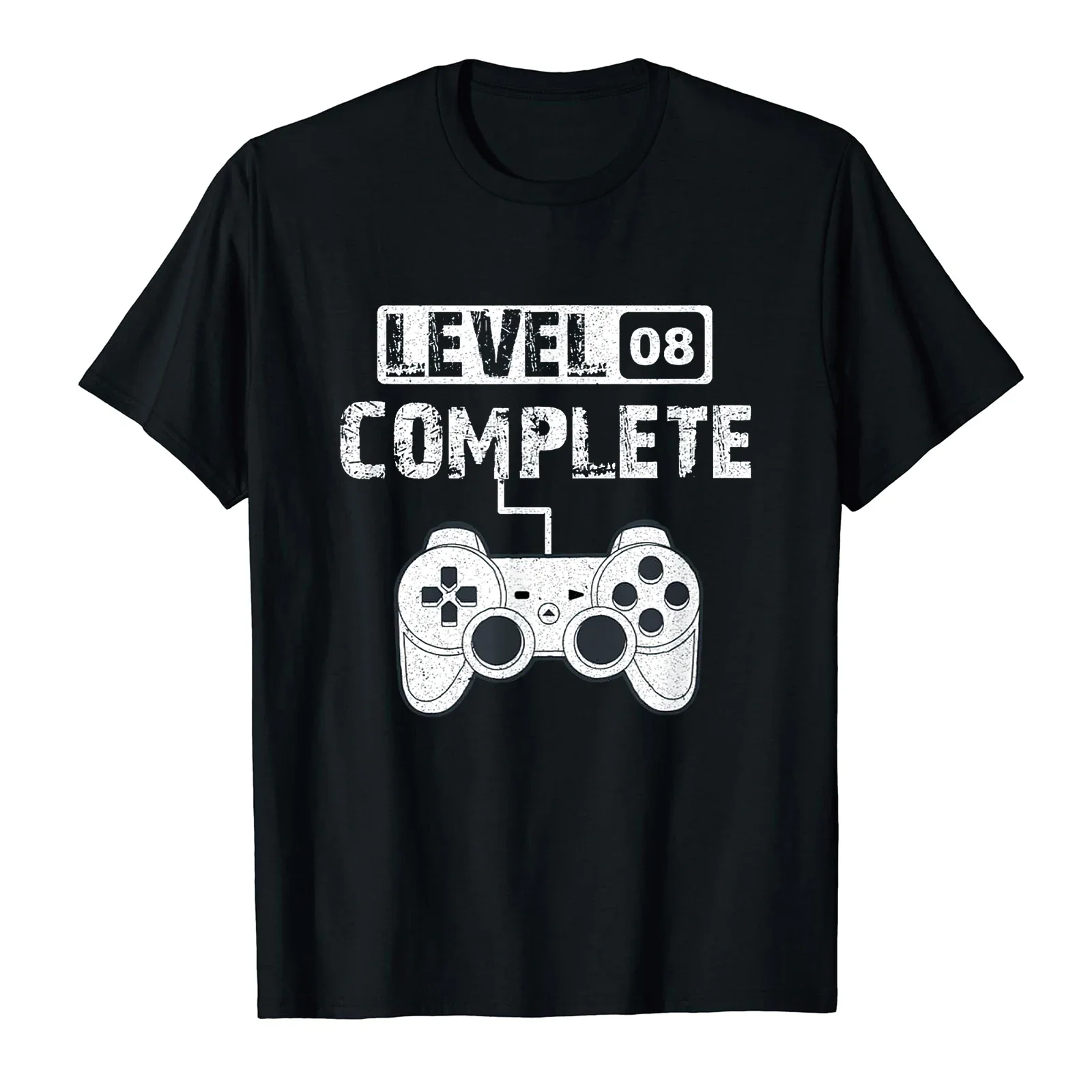 Level 08 Complete Game Print T-Shirt Girl Casual Fun Games Tops  Lady Clothes Summer O-neck Short Sleeve Breathable Leisure Tees