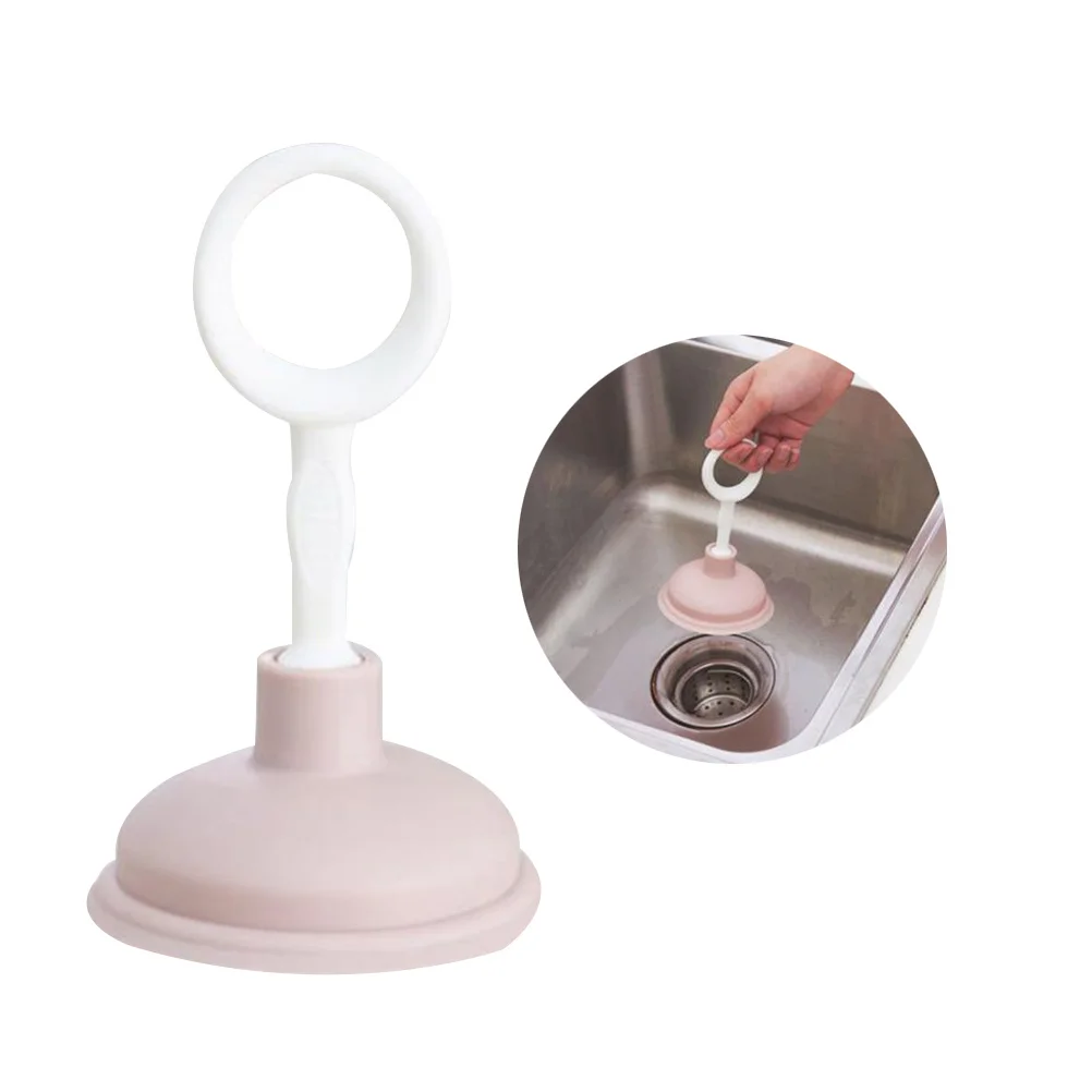 

2Pcs Durable Toilet Suction Pipe Clog Remover Sanitary Sewer Cleaning Tool Light Pink Home Office Hotel Accessories
