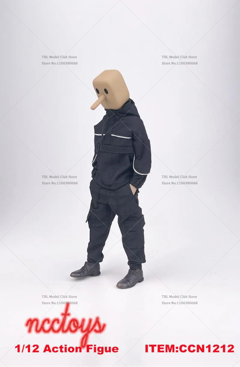CCN1212 1/12 مقياس الموضة عادية فضفاضة تناسب مقنعين سترة رياضية وسراويل مجموعة ملابس العمل لشخصيات العمل 6 بوصة-NW SHF 3A DAM
