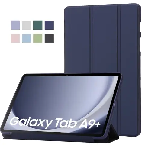 For Samsung Tab A9 Plus Case 11 inch Trifold Leaher Soft Back Stand Tablet Funda For Galaxy Tab A9 Plus Case Coque SM-X210 X216