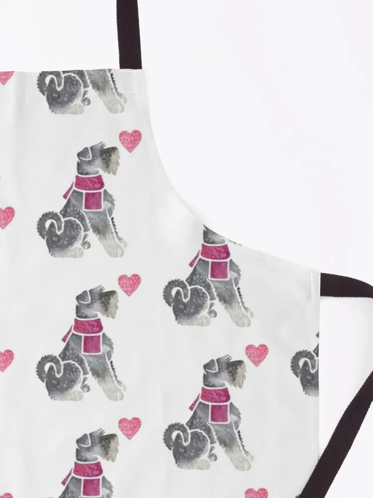 Watercolour Standard Schnauzer Apron apron ladies