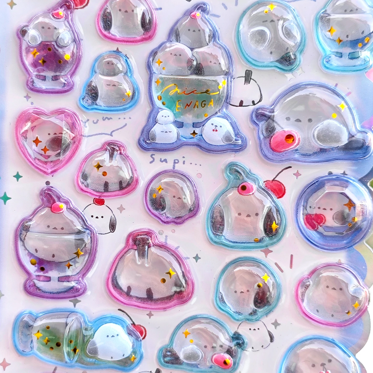 Adesivi con gemme di cristallo 3D e diamanti - Decalcomanie in rilievo con simpatico cartone animato, ideali per regali di decorazione fai da te per ricompensa e telefono per bambini